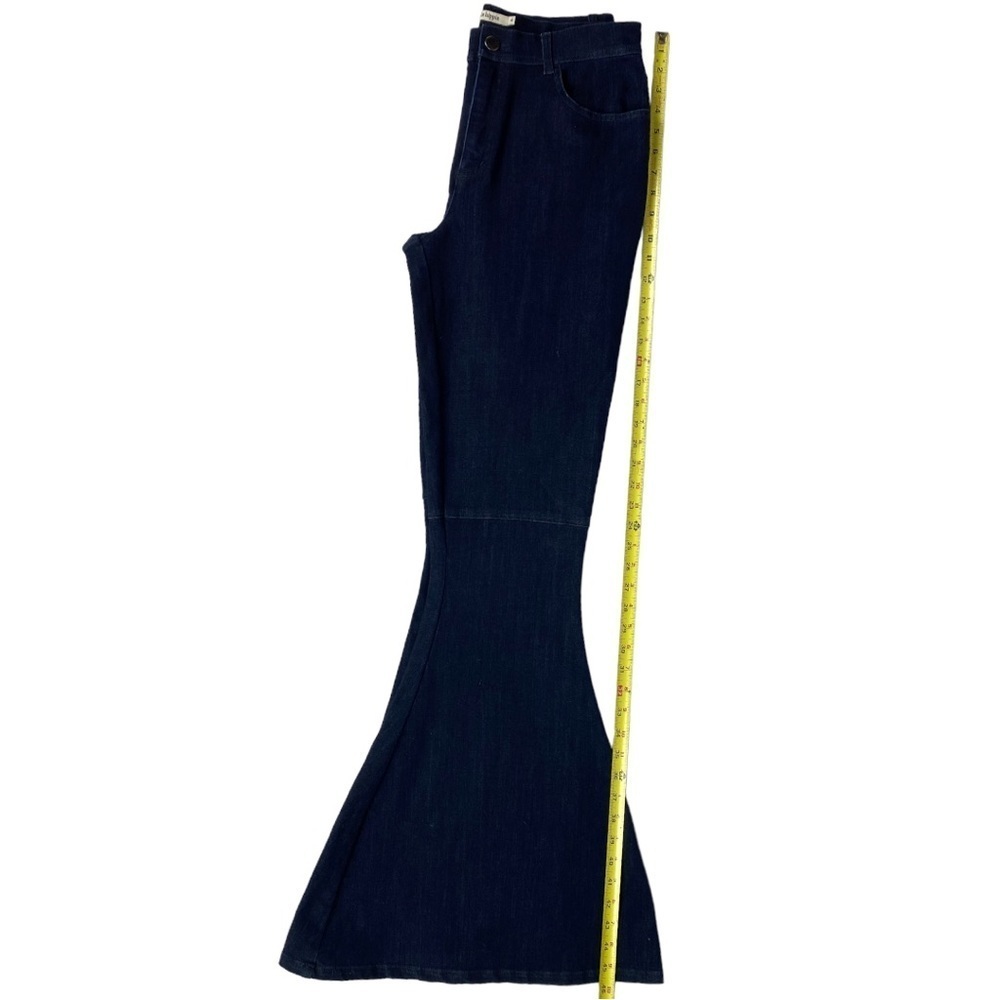 Haute Hippie Fit & Flare Bell Bottom Jeans in Dark Denim Wash - NEW - Picture 14 of 16